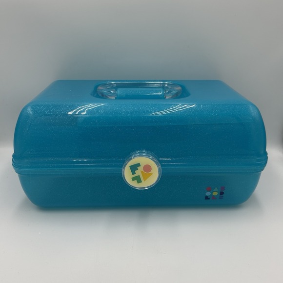 Caboodles On-The-Go-Girl Makeup‎ Case - Blue  Glitter - Picture 1 of 9